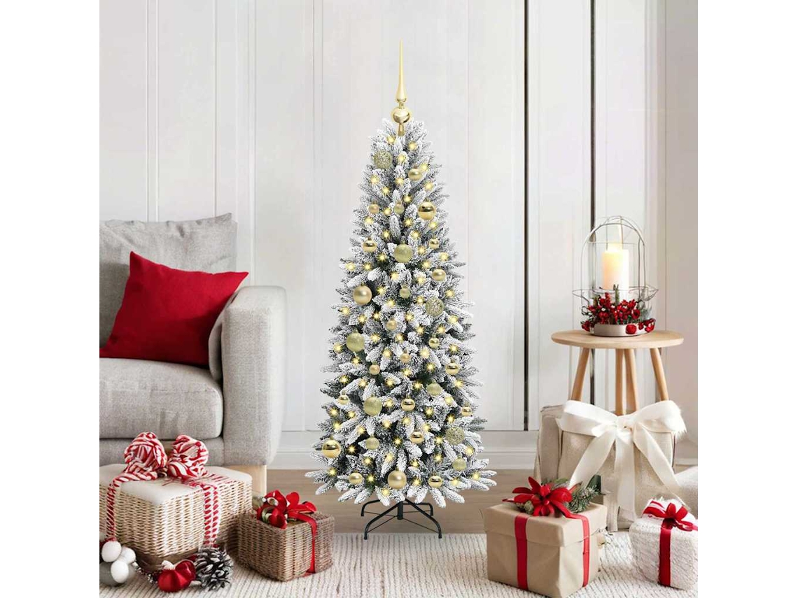 Vidaxl Árvore De Natal Artificial Com 150 Leds Branco 120 Cm
