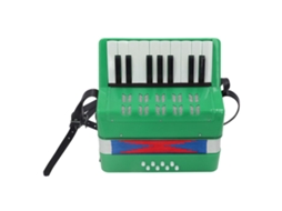 Mali acordeão Piano Iniciante 17 Teclas 8 Baixos Abs Portátil com Cinto Ajustável Presente Verde