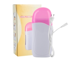 Depilador Elétrico Portátil com Aquecedor de Cera para Braços e Pernas, Rosa e Branco