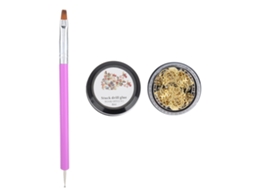 Kit De Ferramentas De Manicure Para Unhas: Clavos, Strass, Lápis De Unha E Cola Decorativa 2