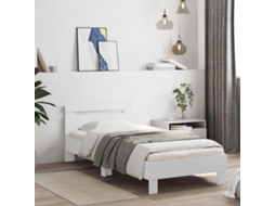 Vidaxl Estrutura Da Cama Branco Derivados De Madeira