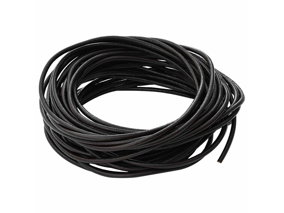 Conjunto 1 Corda De Couro Vidaxl Castanho Couro (ø2,5 Mm X 10 M)