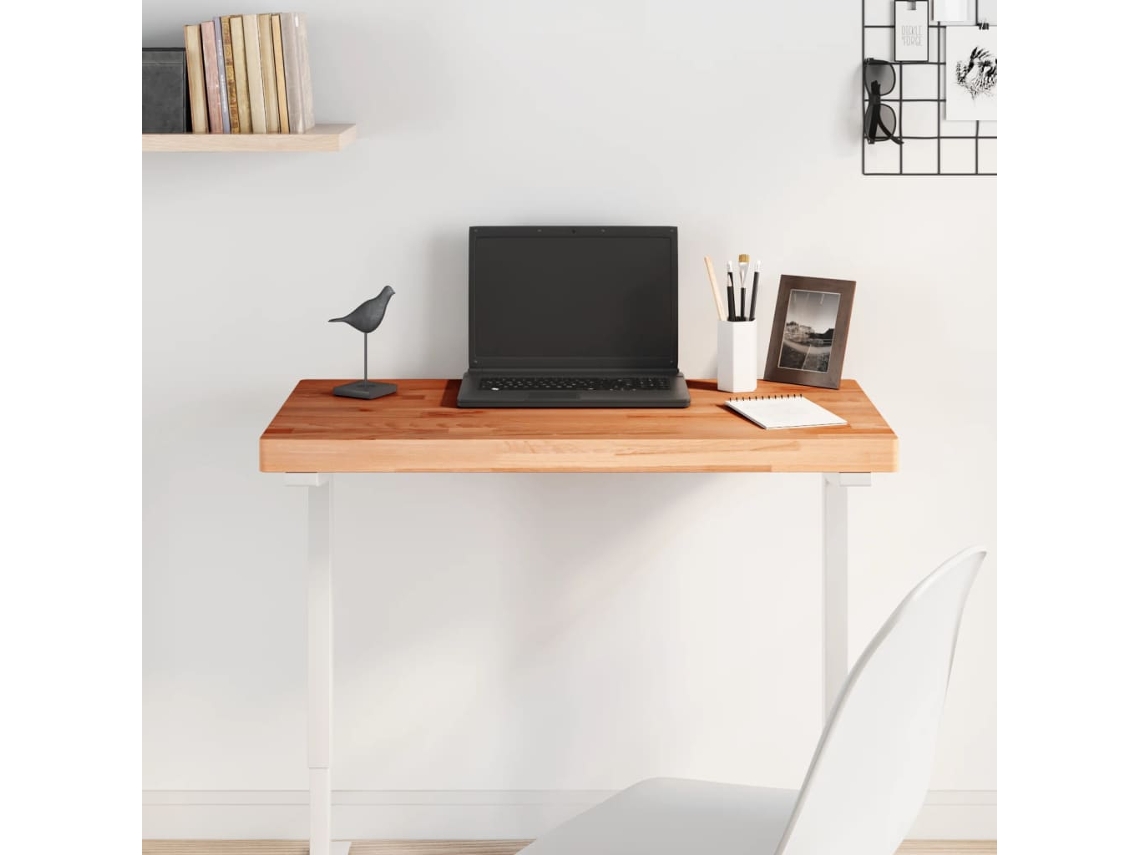Vidaxl Tampo De Mesa Retangular 80x40x4 Cm Madeira De Faia Maciça