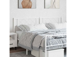 Vidaxl Cabeceira De Substituição 180 Cm Metal Branco