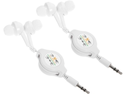 2 De Fones Ouvido Com Fio Duplo Para E Ruído Cabo Ajuste Uso Diário