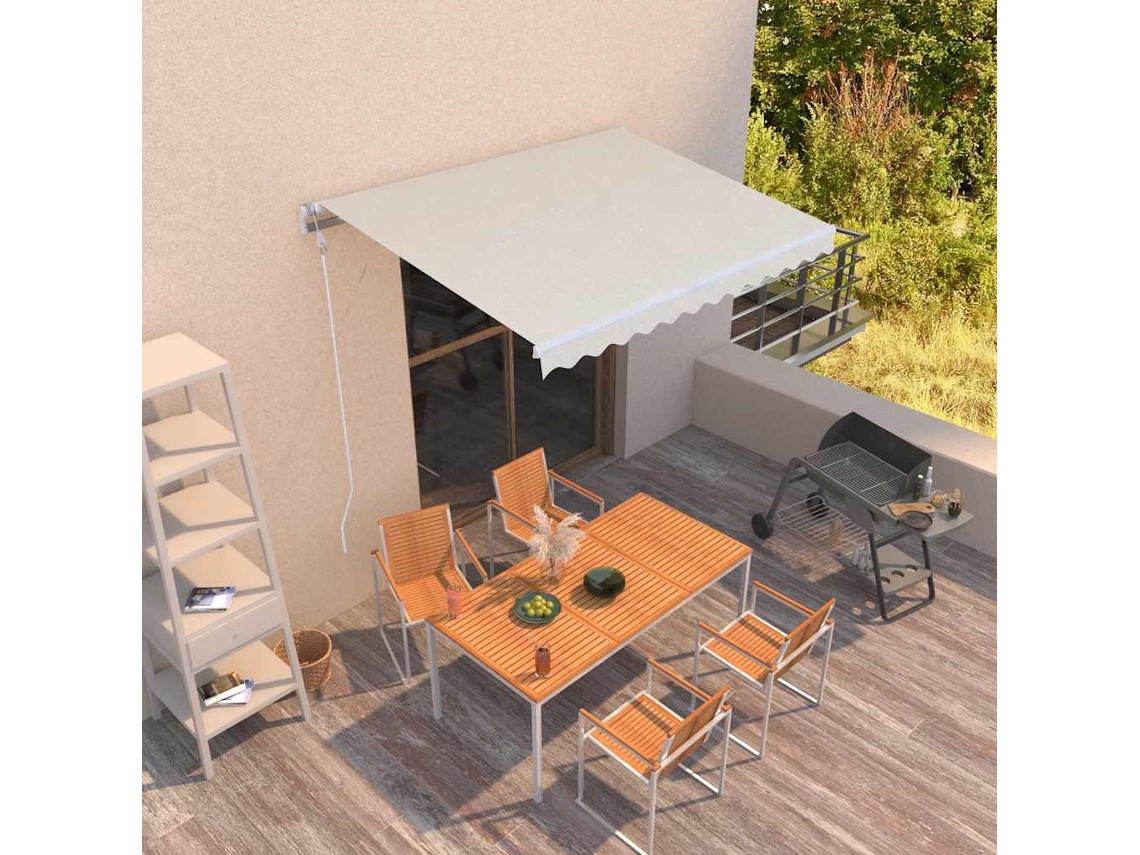 Vidaxl Toldo Retrátil Automático 300x250 Cm Cor Creme