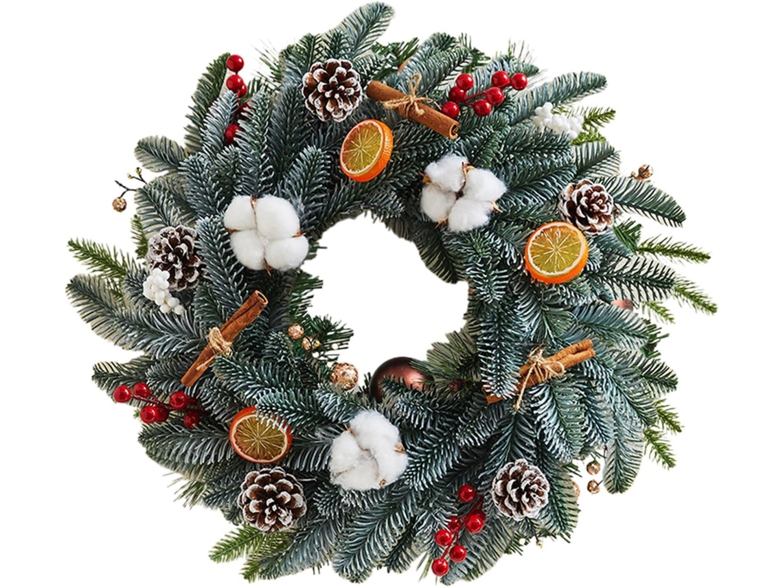 Coroas De Natal Para Porta De Entrada, Guirlanda Festiva, Decoração De Parede |