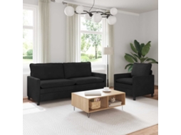 Vidaxl Conjunto De Sofás 2 Unid. Preto Veludo