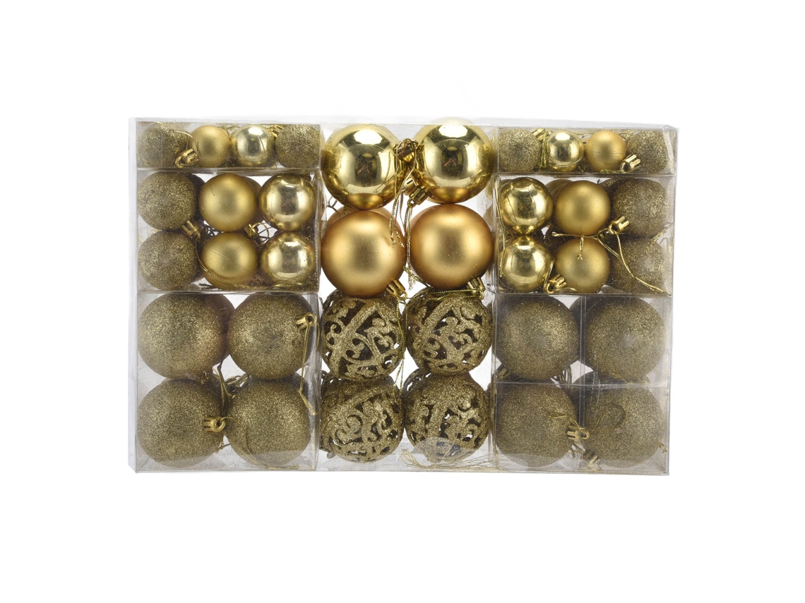 Laxiscreed - Bolas De Natal Douradas, Resistentes E Penduráveis Para Decoração Natalícia Elegante