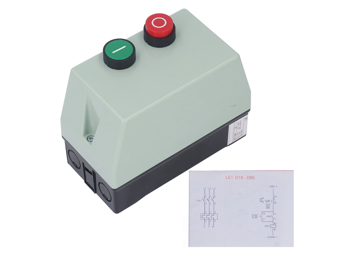 Starter Magnético Motor Elétrico Ip55 À Prova D'água Chave Controle Iniciar Motor Monofásico 220 230v