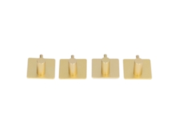 4pcs Gancho de Toalha Alumínio Dourado Autoadesivo Resistente À Água para Parede Banheiro Cozinha