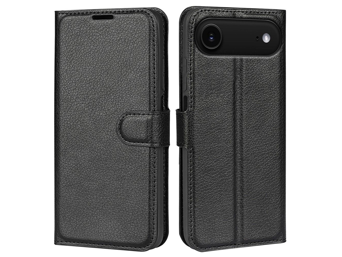 Capa Para Iphone Air Em Couro Cor Lichia Preta