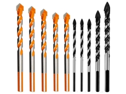10pcs Brocas De Concreto Com Carbeto De Tungstênio Profissionais 6mm/8mm/10mm/12mm Para Telha, Mão De Obra, Madeira, Plástico