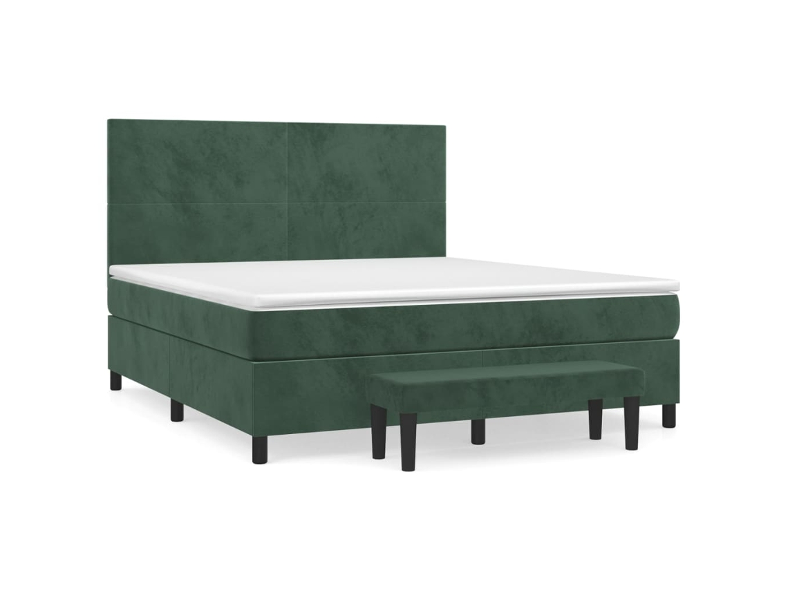 Box Spring Bed, Box Spring Beds Vidaxl Verde Veludo (180 X 200 Cm)