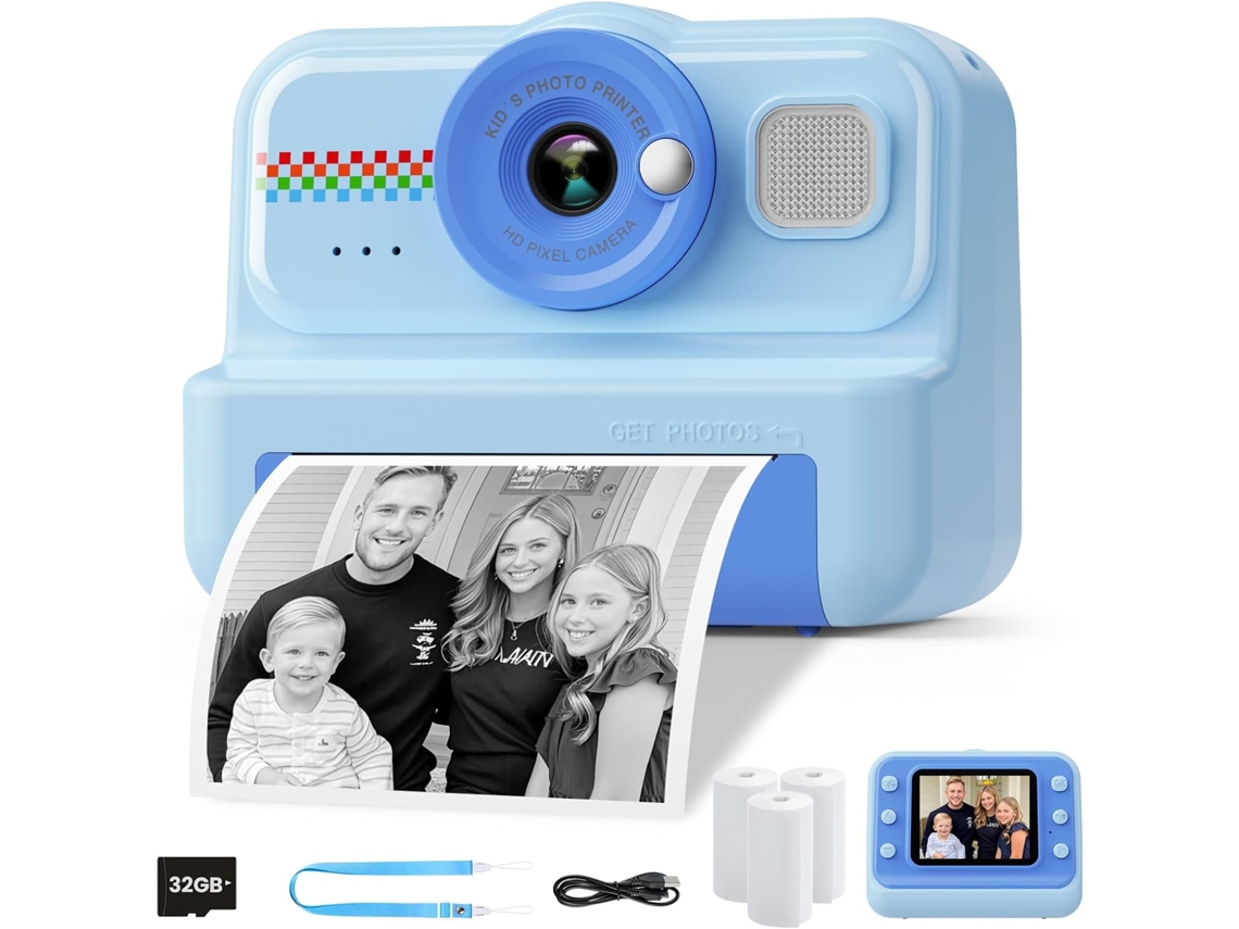 1080p, 32gb, 3 Rolos de Papel de Impressora, 3 12 Anos de Idade STELASPLEN