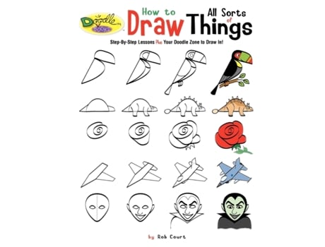 Livro How to Draw All Sorts of Things (Doodle Books) Rob Court (Inglês)