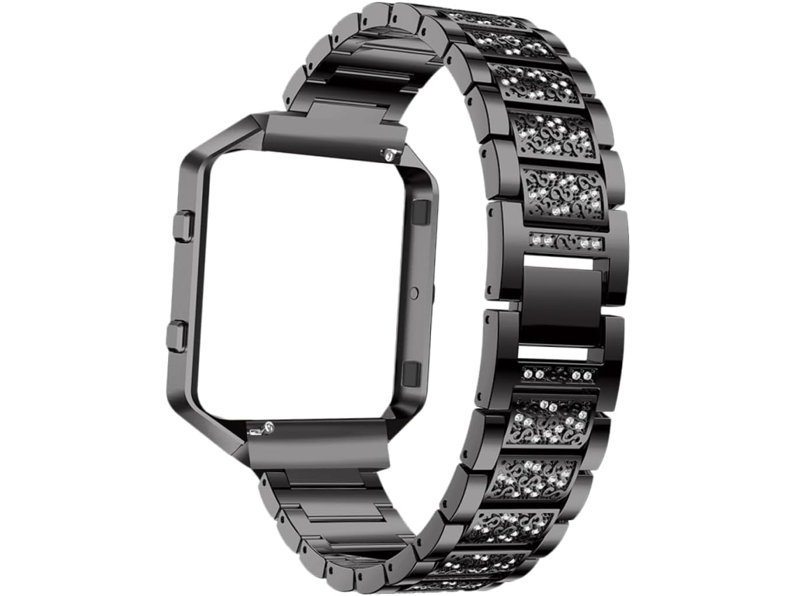 Pulseira De Liga Metálica Com Strass, Compatível O Smartwatch Blaze