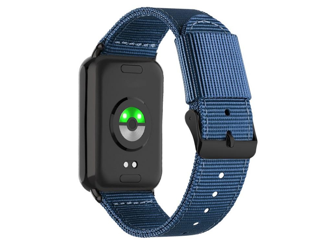 Bracelete para Xiaomi Band 9 Pro / 8 Pro Nylon Trançado Fivela de Pino Preta Azul Safira XIAOMOYU