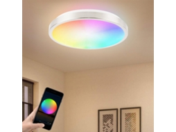 Rebe-lâmpada De Teto Inteligente 11 Polegadas 15w Embutida Wifi Rgb 2700k-6500k Controle Por Voz E App Sem Hub