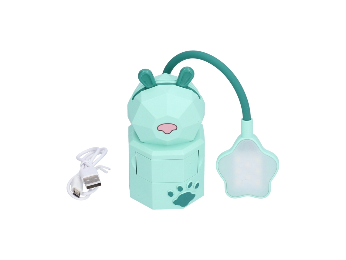 Lâmpada de Mesa Led Cartoon USB Luz Quente com Suporte Celular | S/MARCA