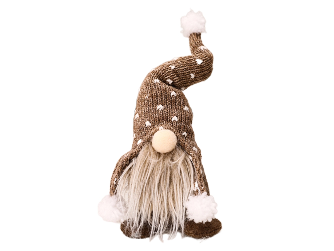 Boneco Sem Rosto de Natal em Pé com Chapéu Tecido Decorativo de Árvore e Mesa de Casa | S/MARCA