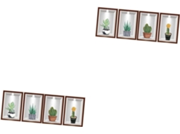 2 Folhas De Adesivos De Parede Removíveis E À Prova D'água Com Estampa De Cactos Para Decoração.
