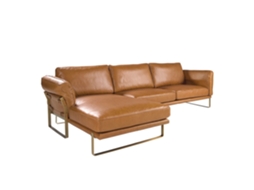 Sofá Chaise Longue Esquerdo Em Pele De Camelo Angel Cerdá