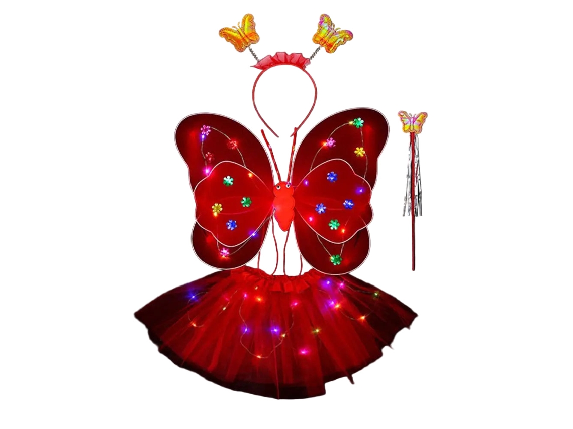 Acessórios de Fantasia com LED, Saias para Meninas, Saia de Borboleta com Luzes — Novo novo novo