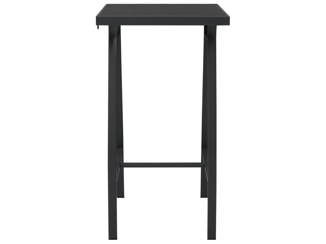 Mesa de Bar para Jardim 60x60x110 cm Vidro Temperado Preto MAISON EXCLUSIVE