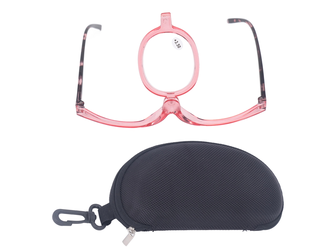 Óculos De Maquiagem Com Lentes Magnéticas Flip Down Para Mulheres Resistentes A Arranhões E Portáteis Com Estojo