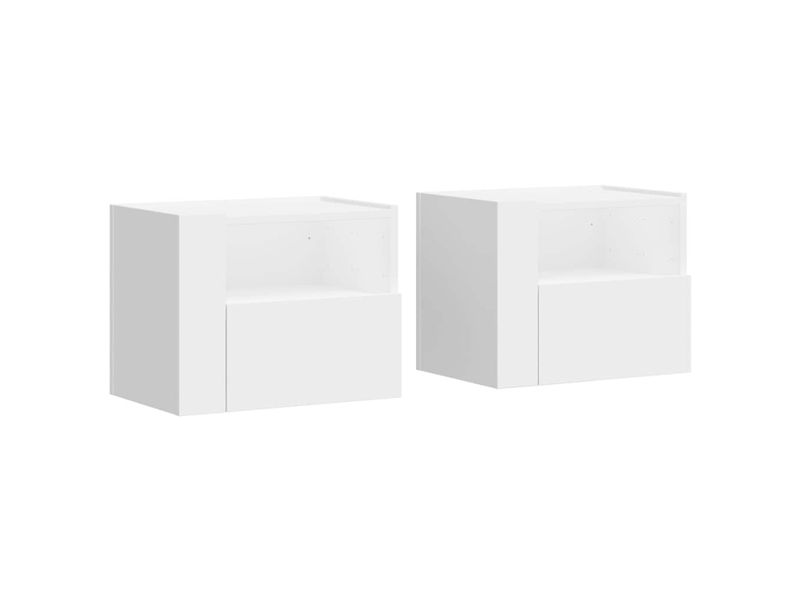 Mesas de Cabeceira de Parede 2 Pcs 45x30x35 Cm Branco MAISON EXCLUSIVE