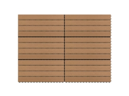 Ladrilhos De Piso 6 Pcs Wpc 1,08mâ² 60x30 Cm Marrom DKD HOME DECOR