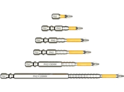 Conjunto Brocas Magnéticas de Alta Magnetização - 6 Brocas Magnéticas Antiderrapantes K5 para Furadeiras CHABERLU