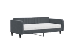 Sofá cama com Colchão (100x200 cm) Veludo Cinzento escuro MAISON EXCLUSIVE