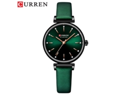Relógio Feminino Pequeno E Moderno Com Pulseira De Couro Retrô (verde), Ultrafino E À Prova D'água.