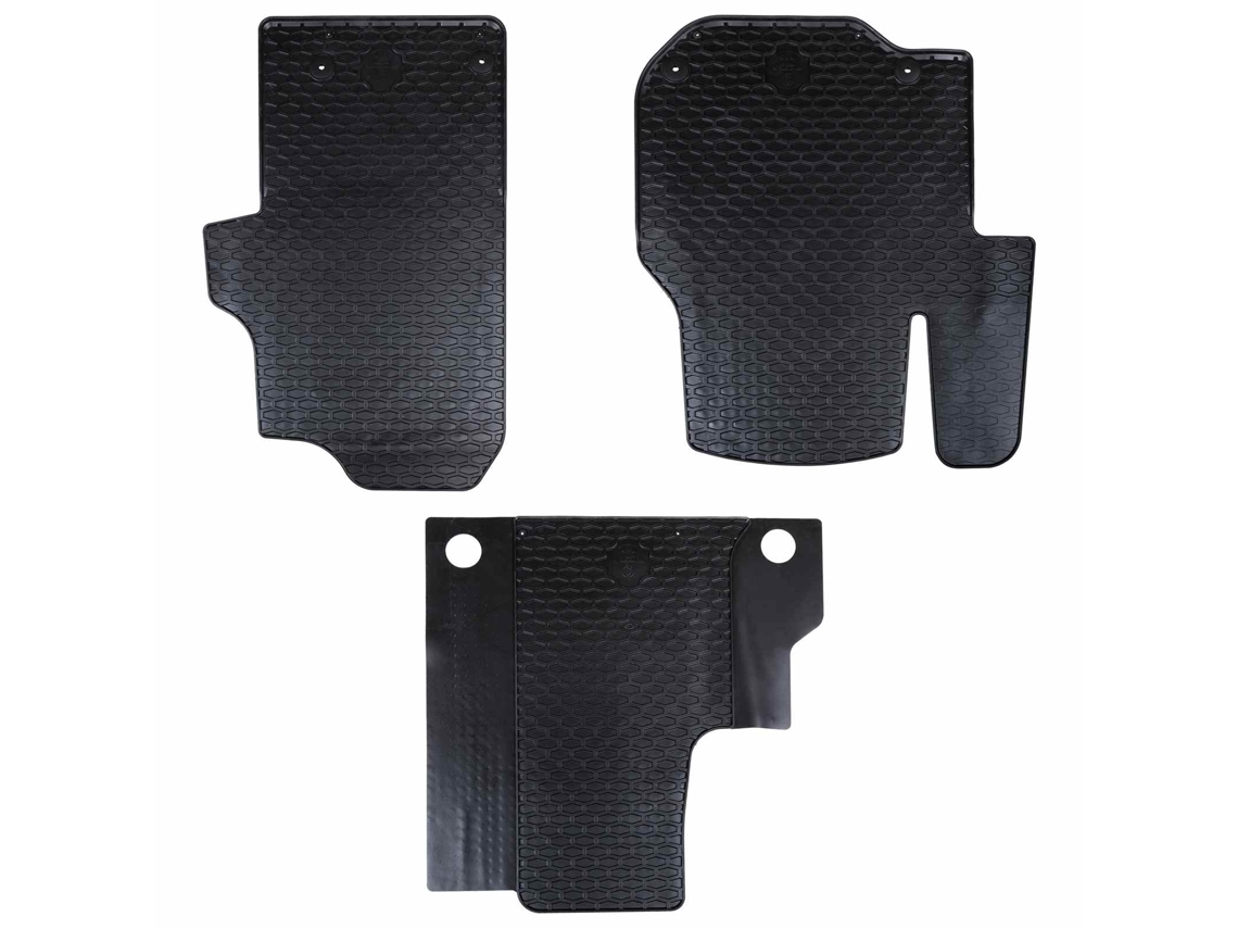 Vidaxl Tapete De Carro 3 Unid. Adequado Para Vw Crafter 2017- Borracha