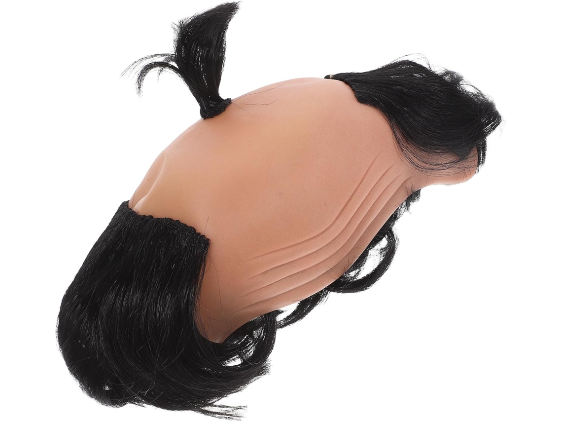 Prótese Capilar Divertida E Careca Para Cosplay, Feita De Fibra Resistente A Altas Temperaturas E Vinil, Confortável E Segura.
