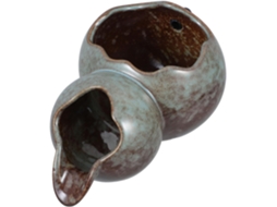 Saída de Água Decorativa em Cerâmica Inoomp para Lagos e Aquários. Saída em Formato de U para Fontes Internas e CHABERLU