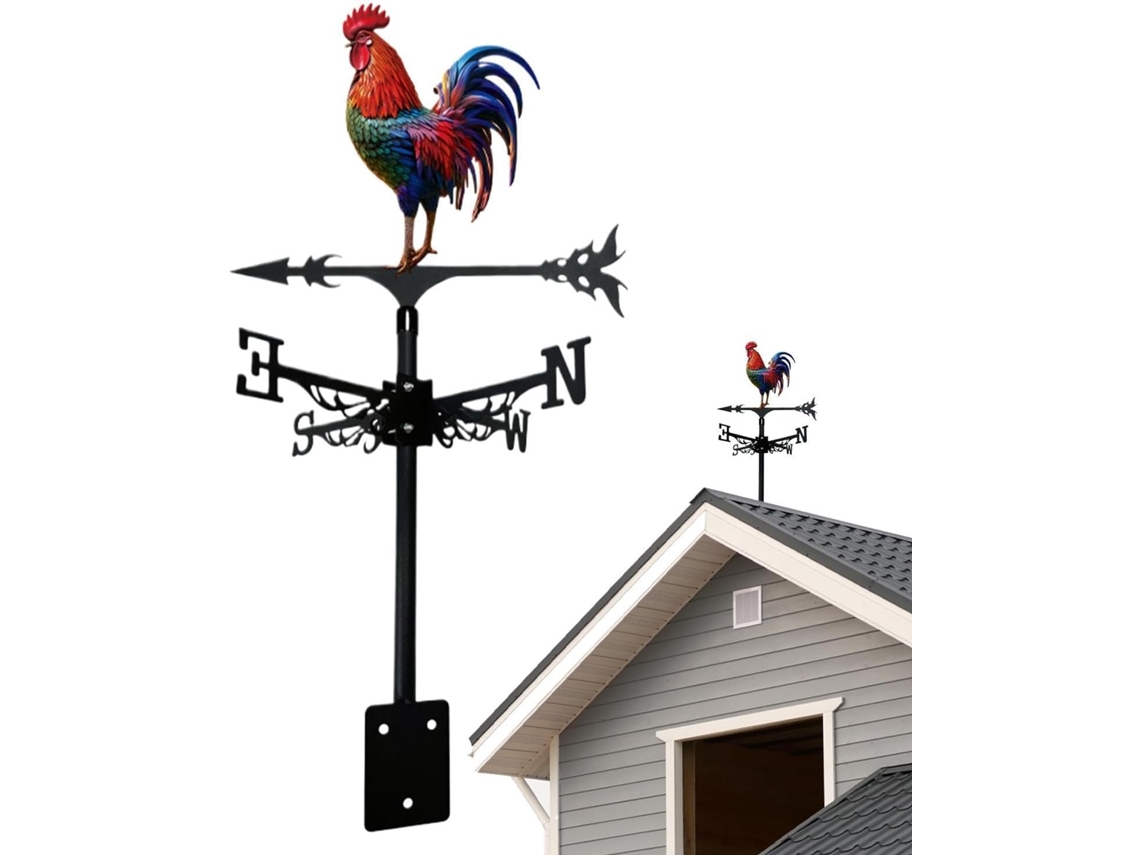 Bandeira Del Galo de Ferro Decorativo, para Jardim Placa para Fixação no Telhado para Uso Externo, Jardim, Terraço, CHABERLU