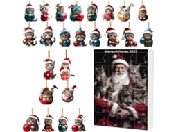 Calendário De Contagem Regressiva Para O Natal- Caixa Do Advento De 24 Dias- Lindos Enfeites E Pingentes De