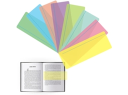 Régua De Leitura Com Sobreposição Para Dislexia, 8 Réguas Coloridas