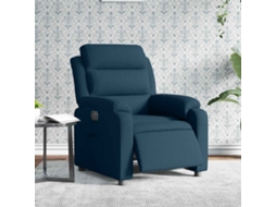 Vidaxl Poltrona De Massagens Reclinável Veludo Azul