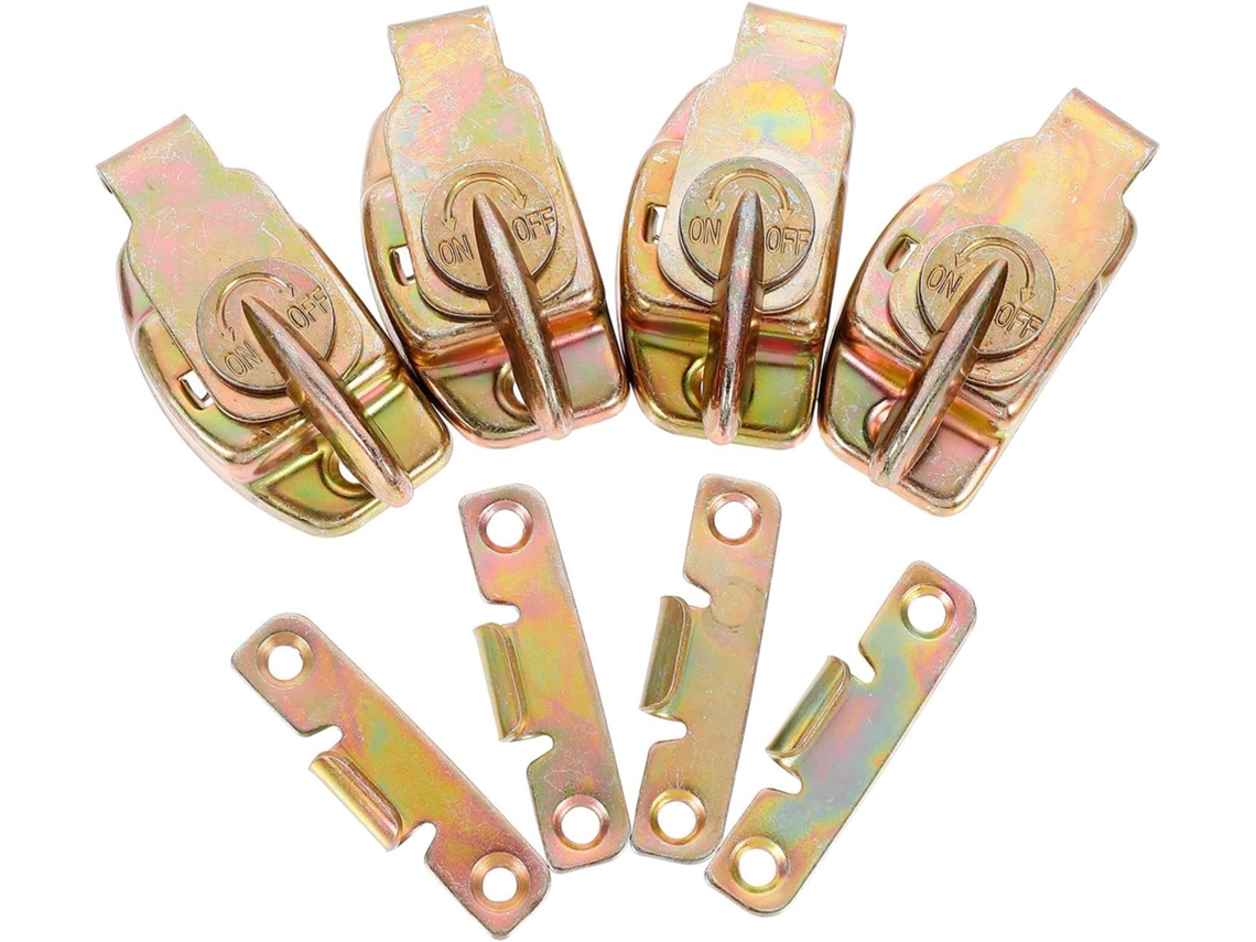Conjunto De 4 Conectores Fivela Ferro Para Mesas Jantar Extensíveis