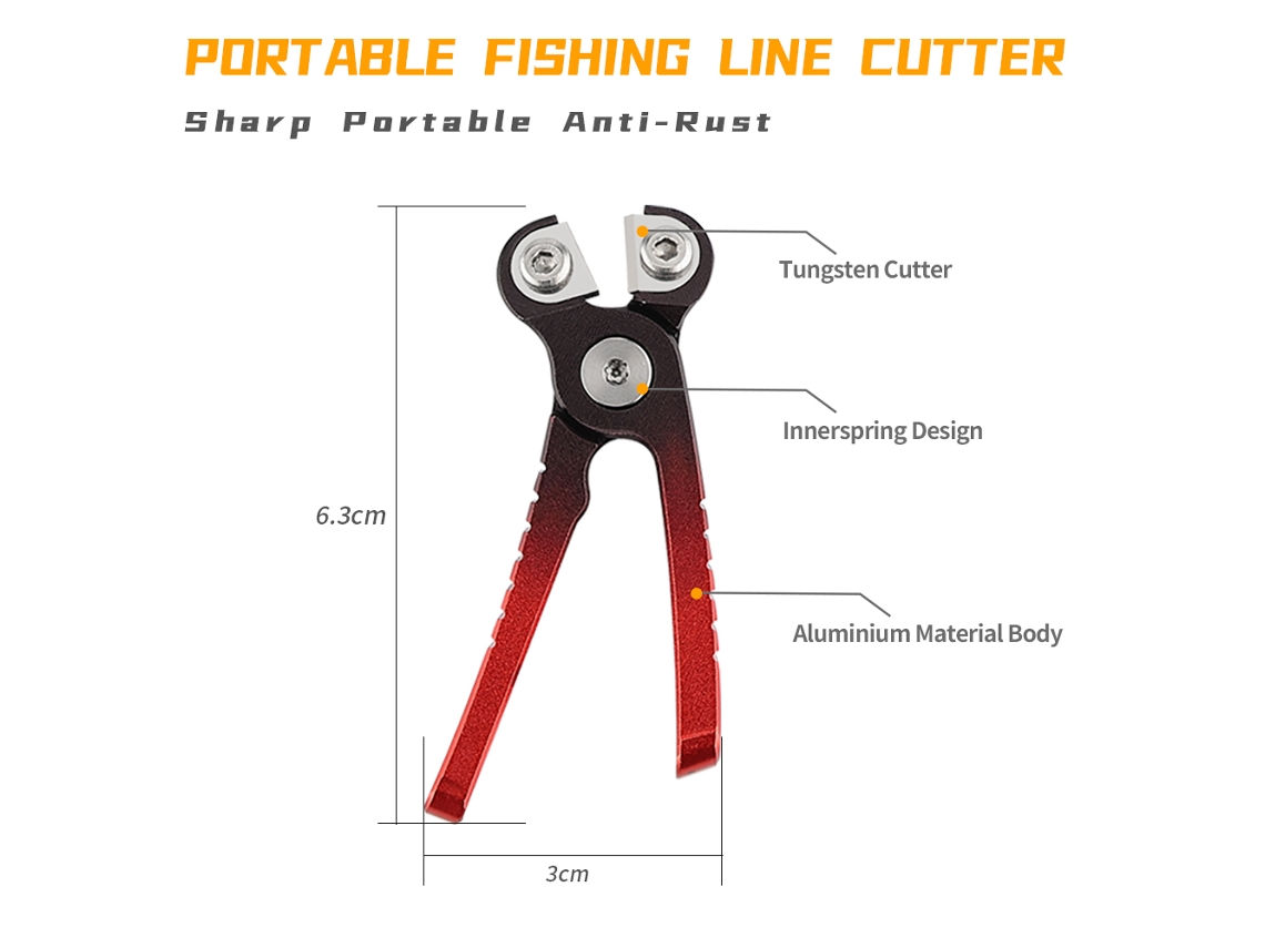 Alicate de Pesca Mini em Liga de Alumínio com Retrator