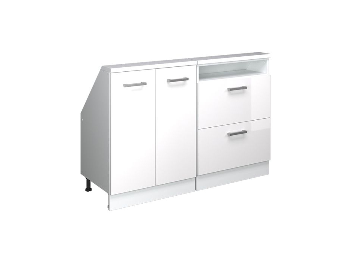 Móvel Sob Medida VICCO linha R 120cm Conjunto de 2 Brilhantes Brancos (120x50x30 cm)