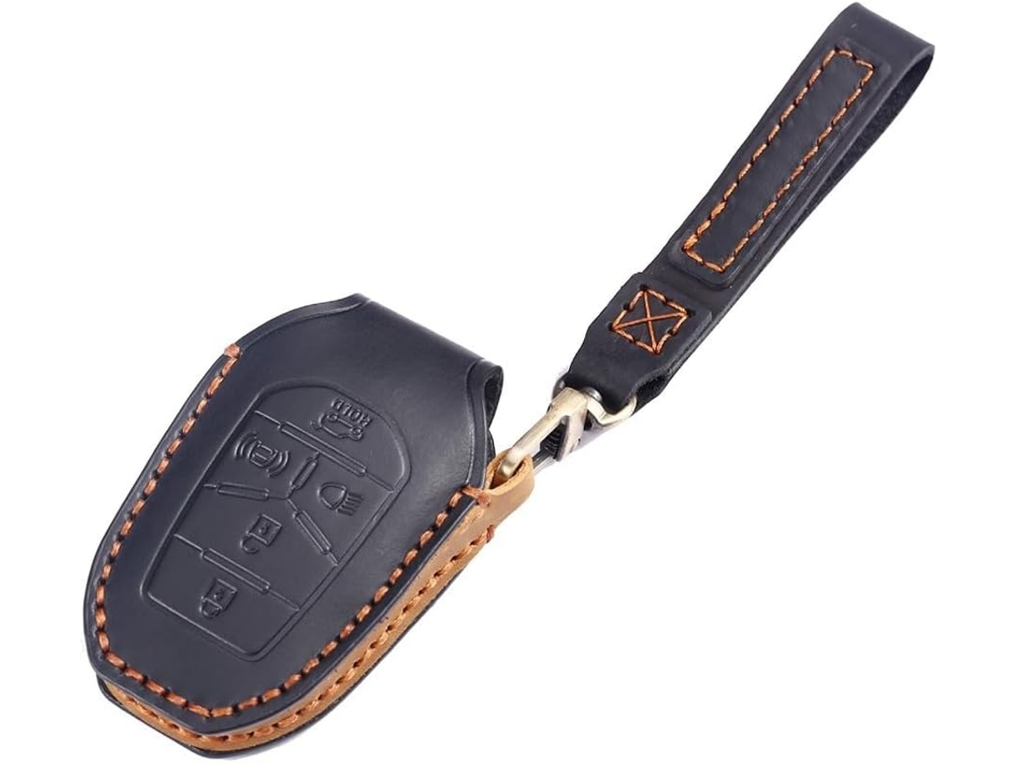 Capa De Couro Para Chave Carro Ssangyong G4 2020, Compatível Com Rexton, Capa Protetora De 5 Botões Com Absorção Impacto