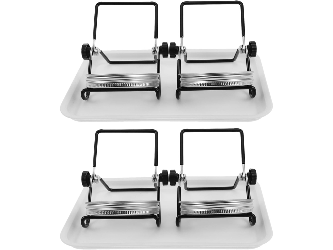 Kit de Germinação Caseira Inoomp com 2 Peças para Potes de Conserva, Tampas de Malha com Abertura Larga, Bandeja e CHABERLU