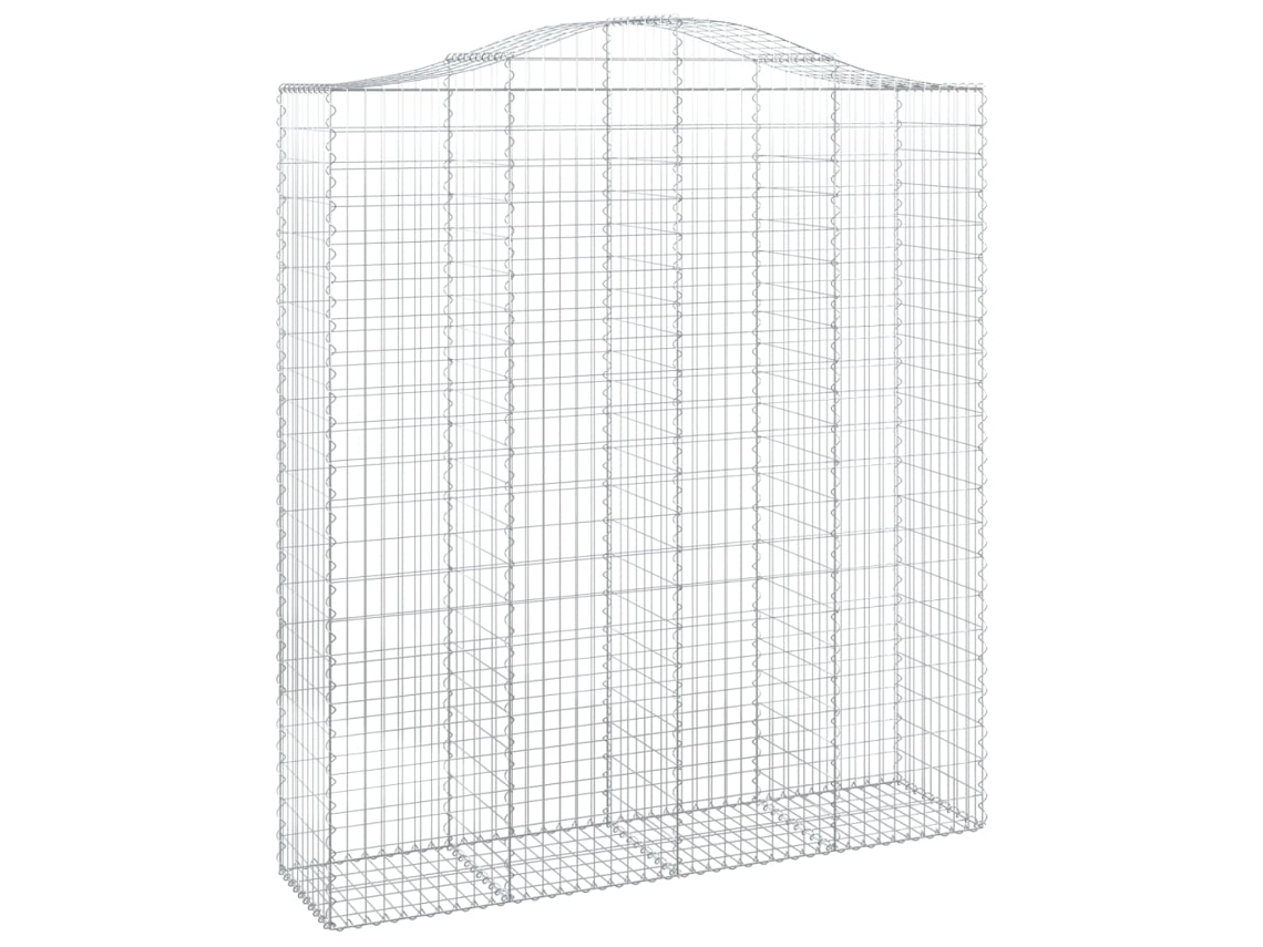 Gabion Basket, Gabion Baskets Vidaxl Prateado Ferro (200 X 50 X 220/240 Cm)