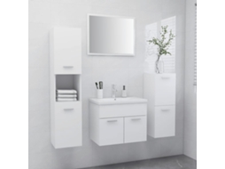 Conjunto De Móveis De Banheiro Derivados De Madeira Branco Lovely Home