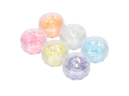 6 Cores De Strass Luminosos Para Unhas Artísticos Diy Decoração Brilhante Ferramenta De Manicure